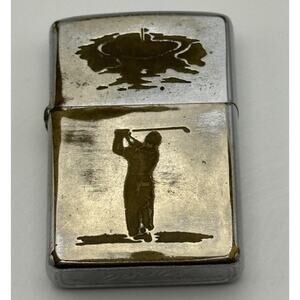 Vintage Golfer 5 Barrel Zippo Cigarette Lighter 2517191 Extremely Rare Fast Ship
